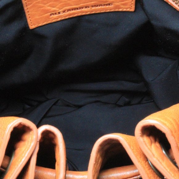 Alexander Wang Authentic Diego Orange Textured Bucket Bag - Picture 10 of 14